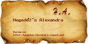 Hegedűs Alexandra névjegykártya
