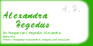 alexandra hegedus business card